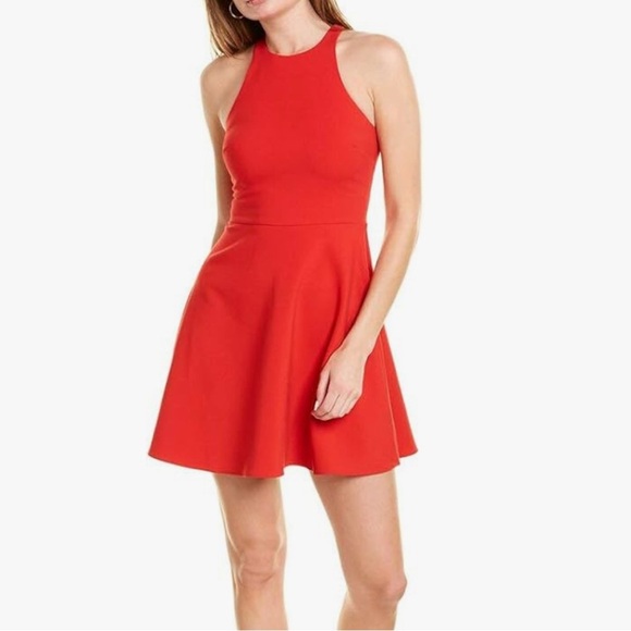 LIKELY Women's Racerback Fit and Flare Moore Mini Dress Red Size 0 - Picture 7 of 11